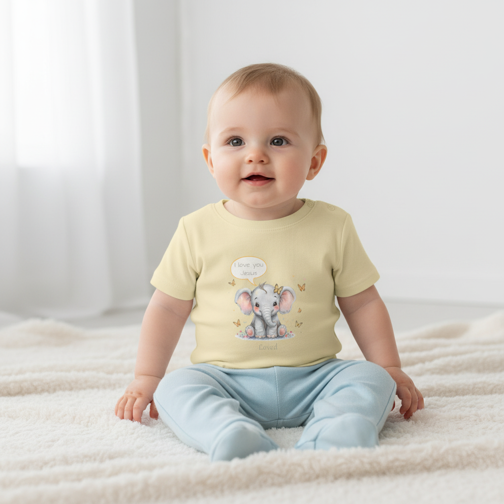 Christian Shirt Infant Elephant Inspirational Gift