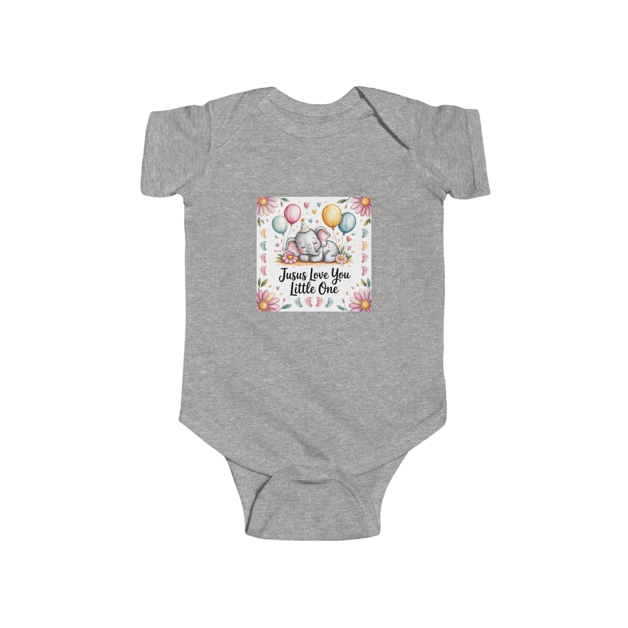 Christian Shirt Faith Apparel Baby Bodysuit Jesus Loves You