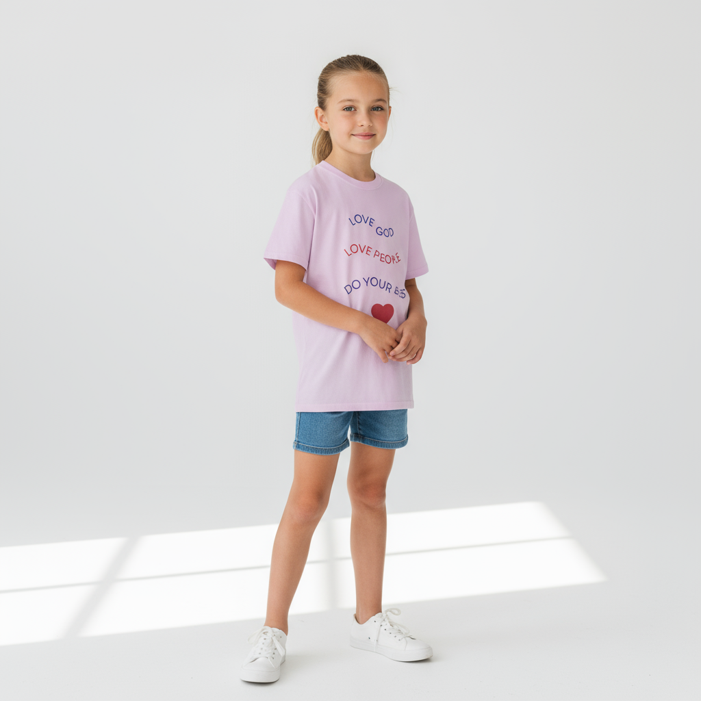 Christian Shirt For Kids Inspirational Gift Love God Best