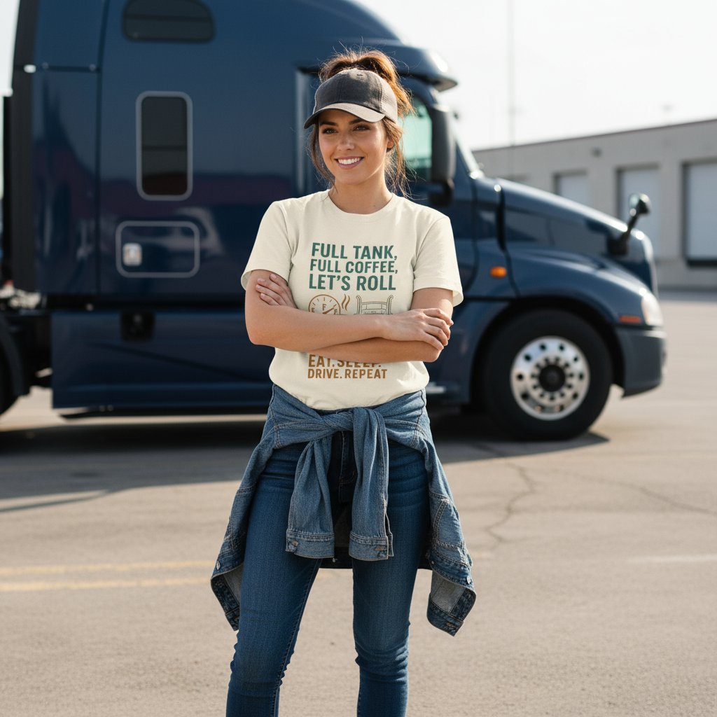 Driver Motivational Trucking Tee for Road Trip Lovers
