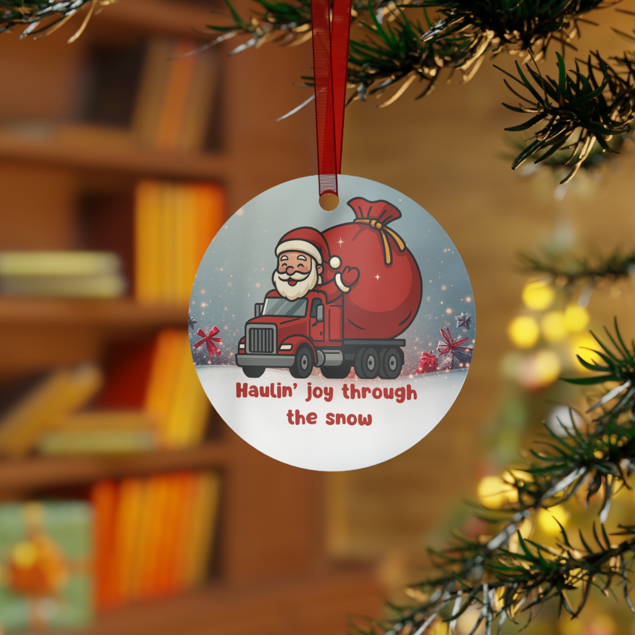 Santa Truck Ornament Christmas Decor Personalized Gift