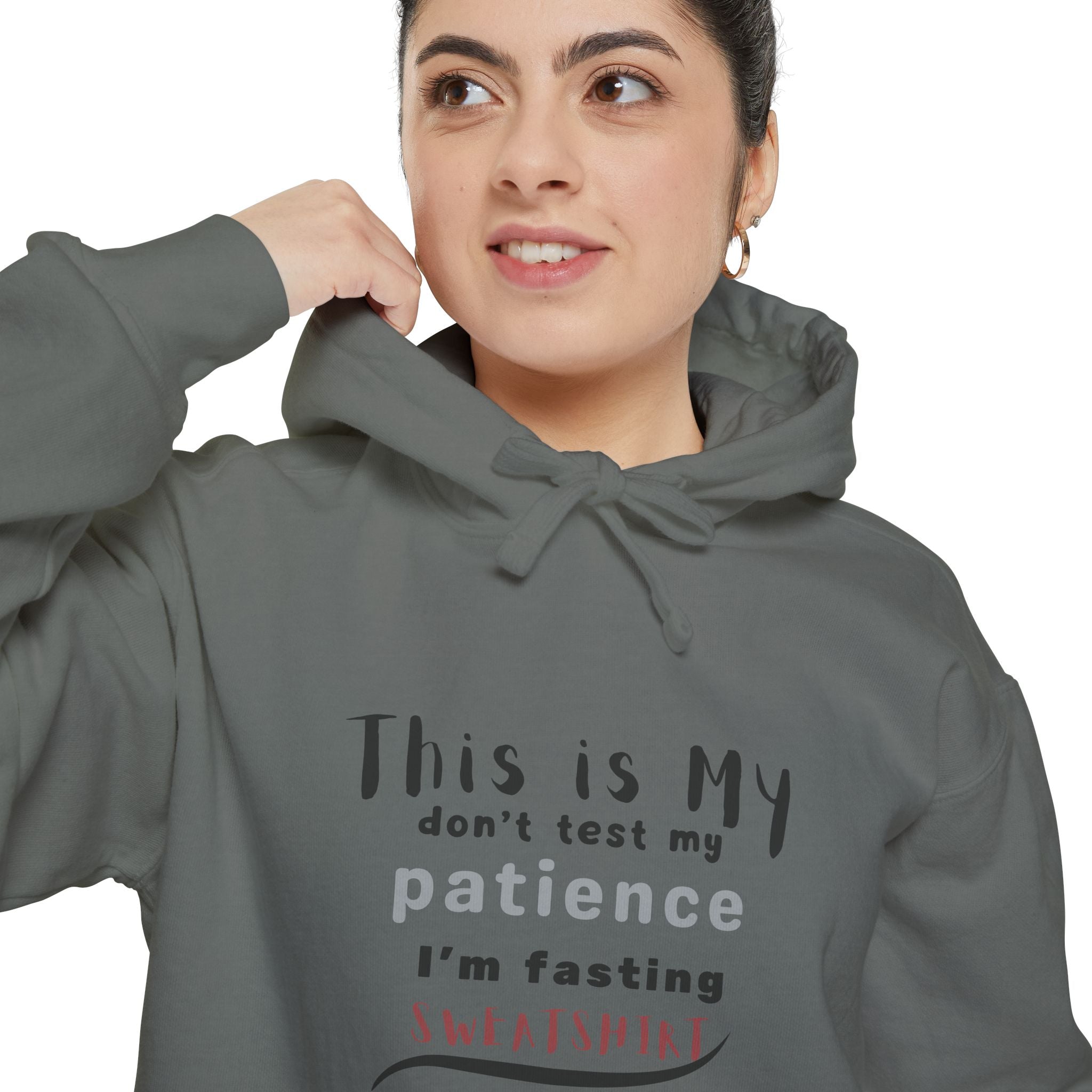 Don’t Test My Patience, I’m Fasting” Unisex Hoodie Cozy Faith & Humor Collection