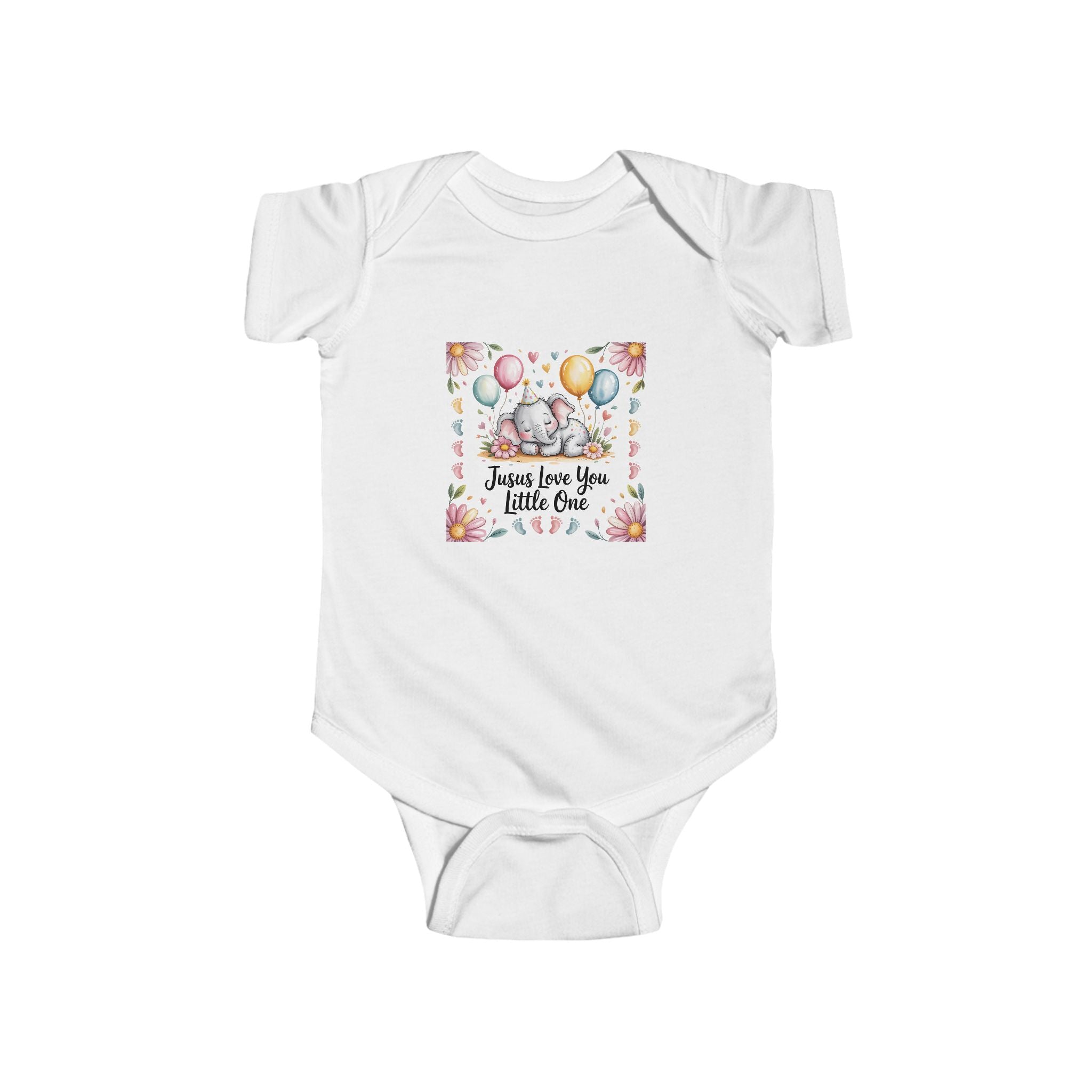 Christian Shirt Faith Apparel Baby Bodysuit Jesus Loves You