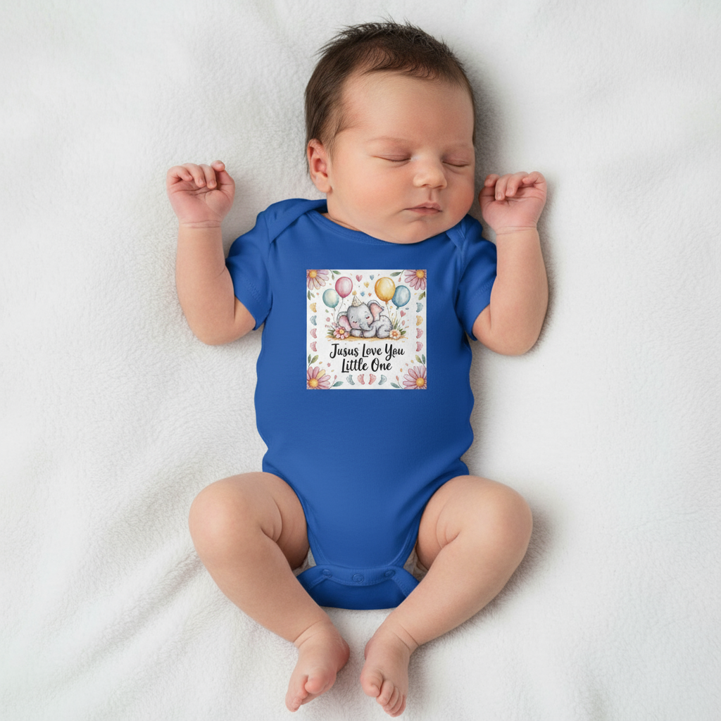 Christian Shirt Faith Apparel Baby Bodysuit Jesus Loves You