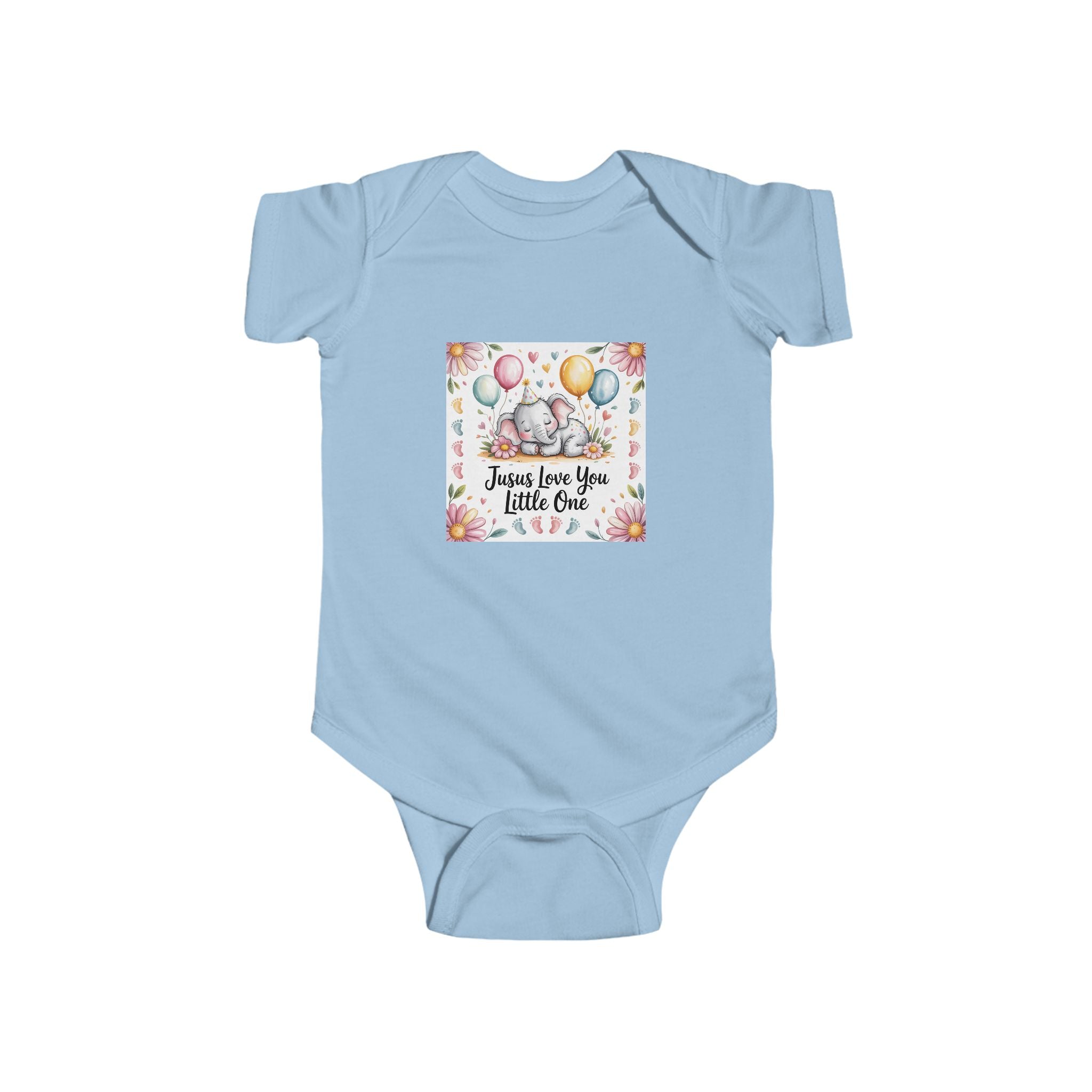 Christian Shirt Faith Apparel Baby Bodysuit Jesus Loves You
