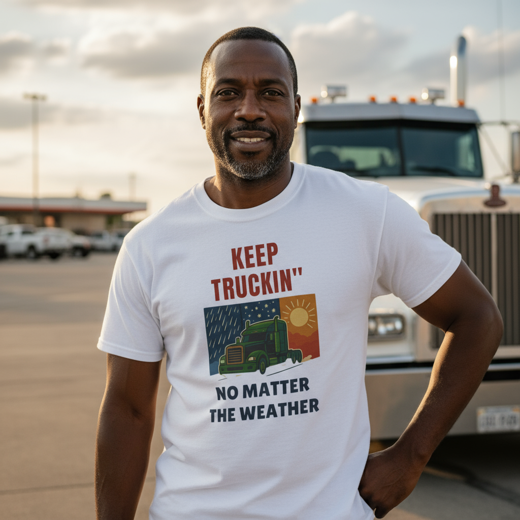 Keep Truckin Vintage T Shirt Unisex Work Tee Road Trip Gift