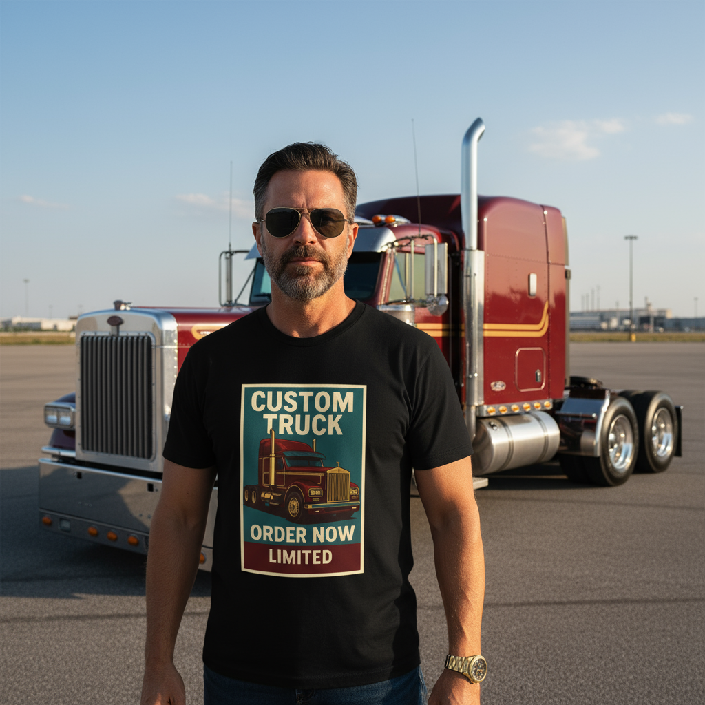Custom Truck Graphic T Shirt Unique Gift For Truck Lovers