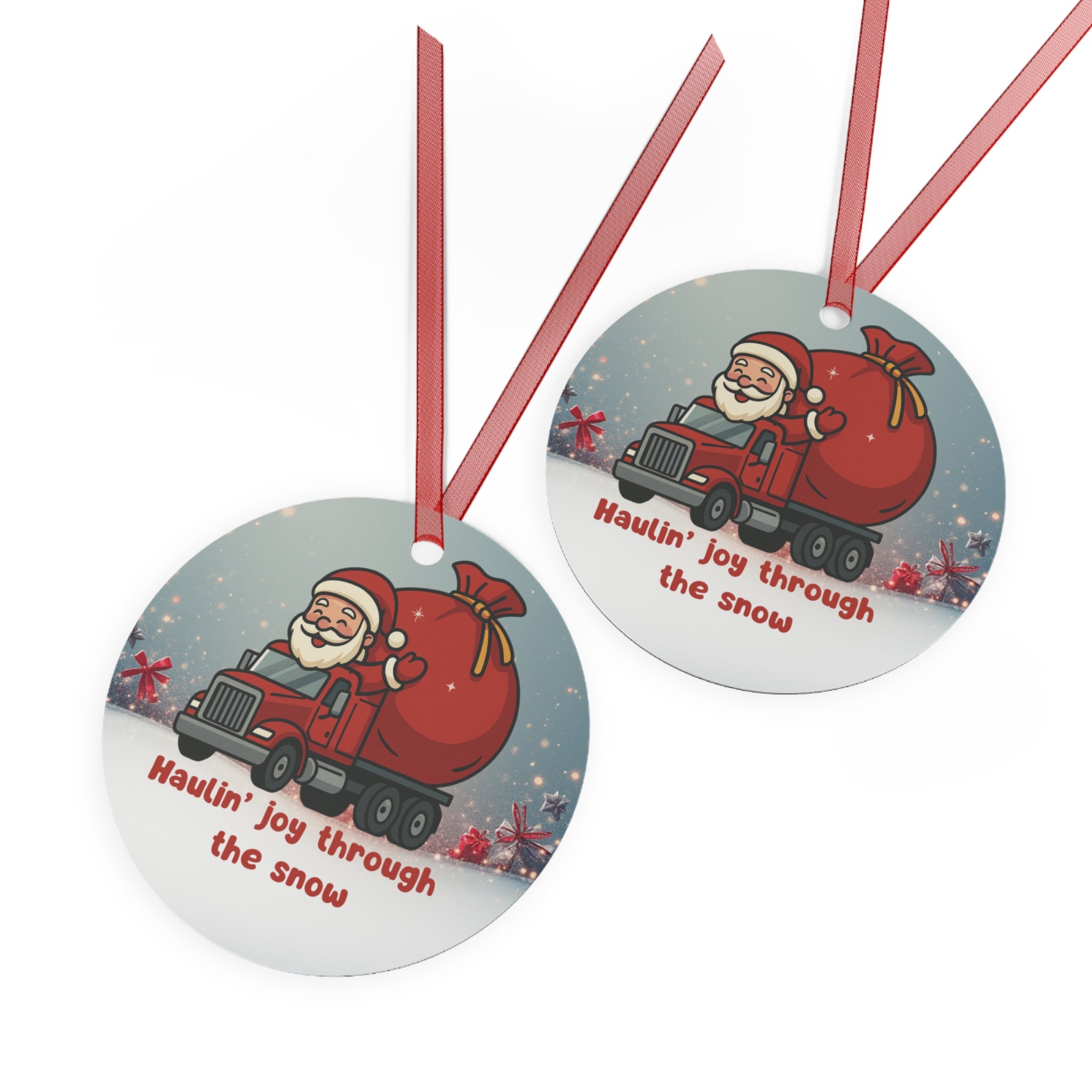 Santa Truck Ornament Christmas Decor Personalized Gift