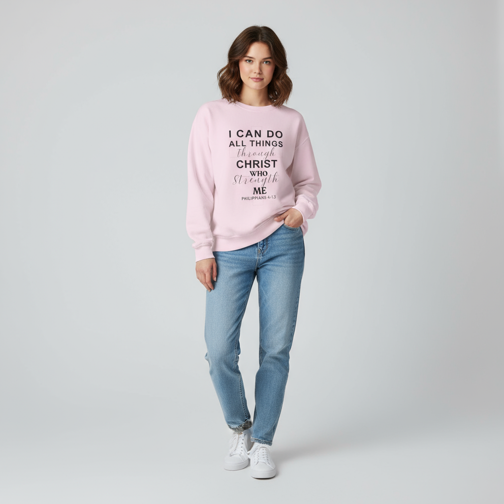 I Can Do All Things Through Christ Christian Sweatshirt