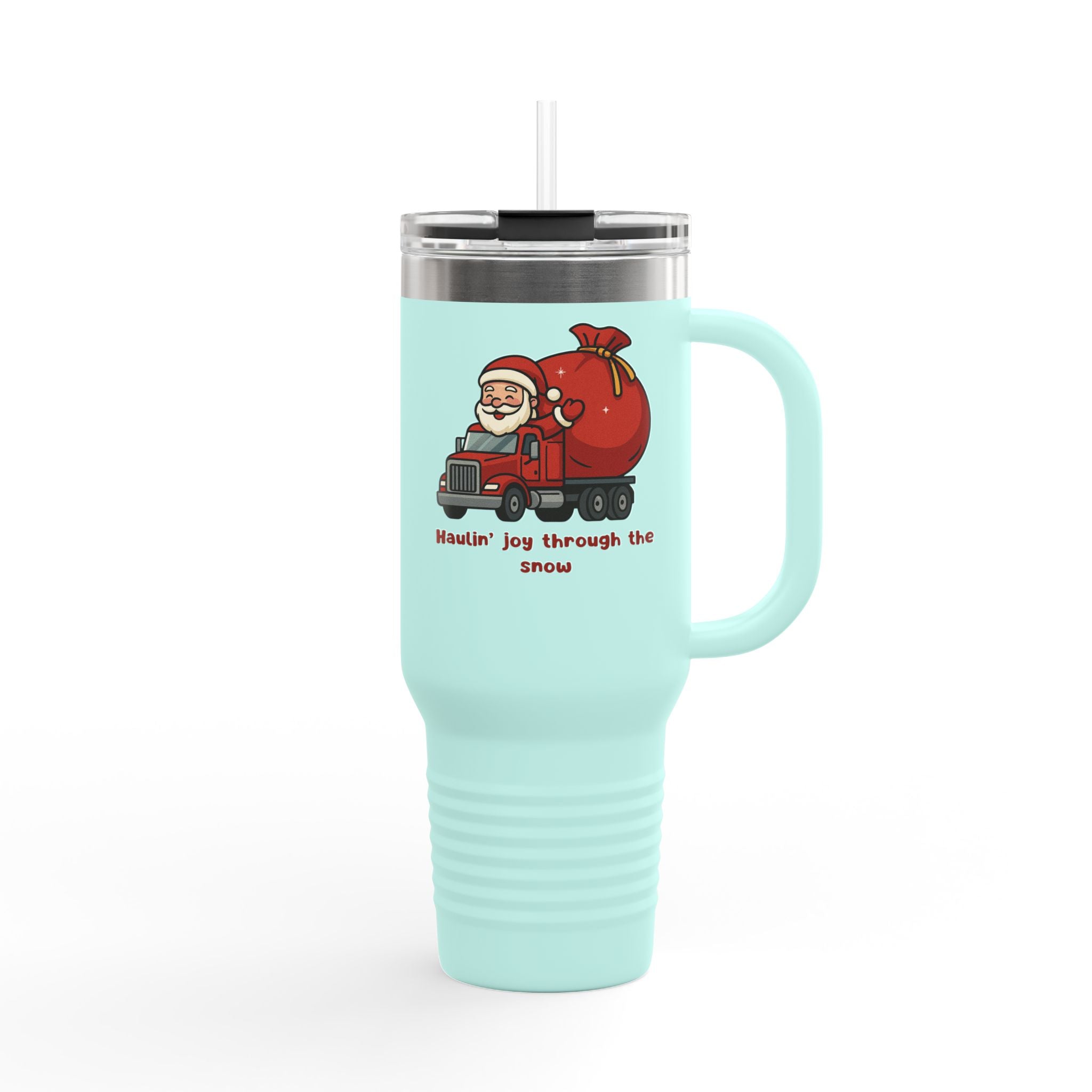Festive 40oz Insulated Travel Mug for Holiday Cheer