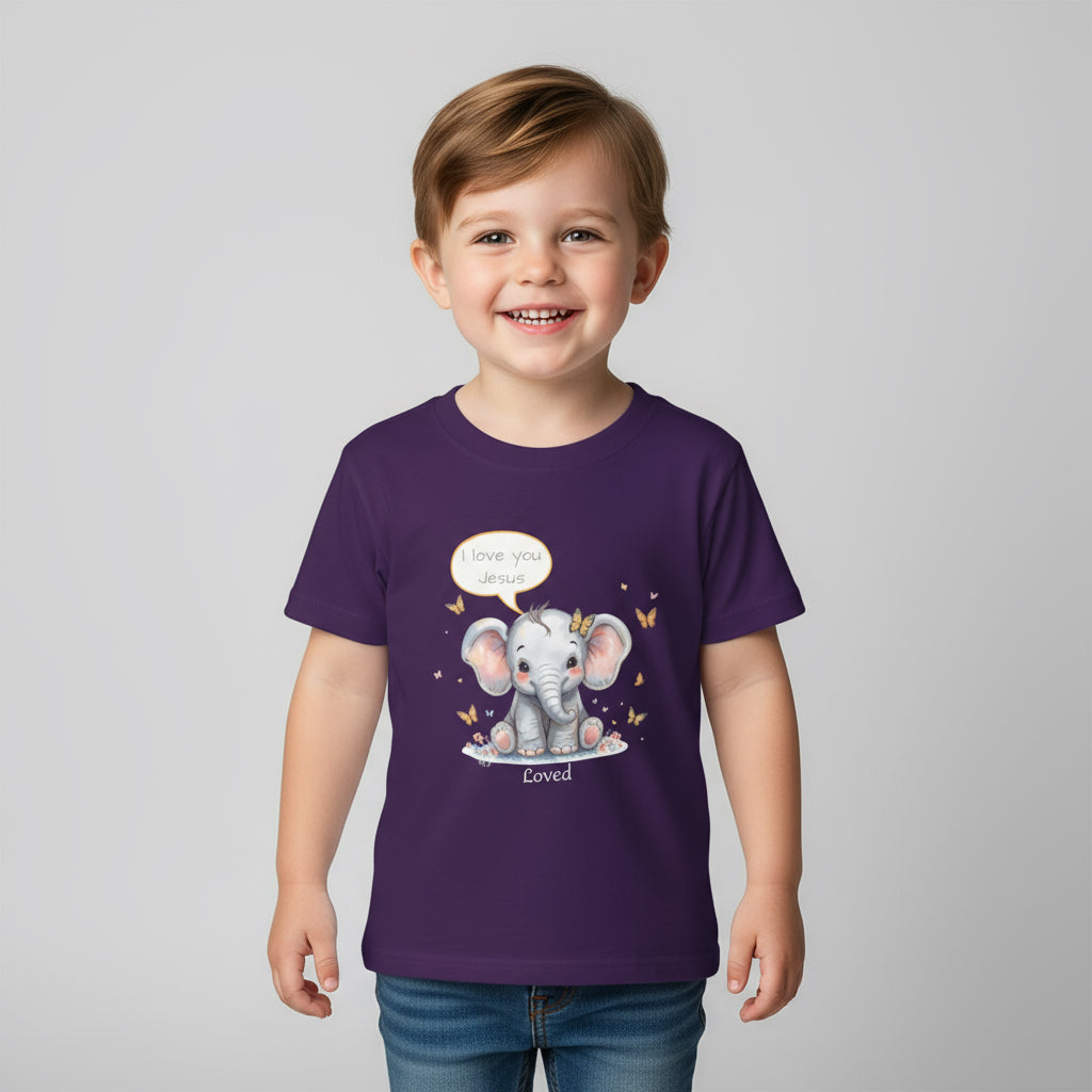Kids Christian Shirt Faith Apparel I Love You Jesus