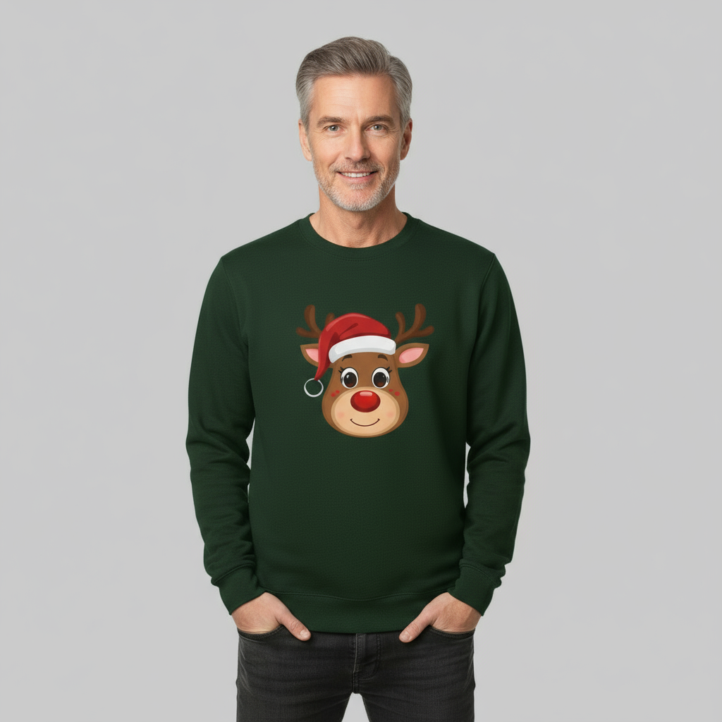 Cozy Christmas Unisex Reindeer Crewneck Sweatshirt
