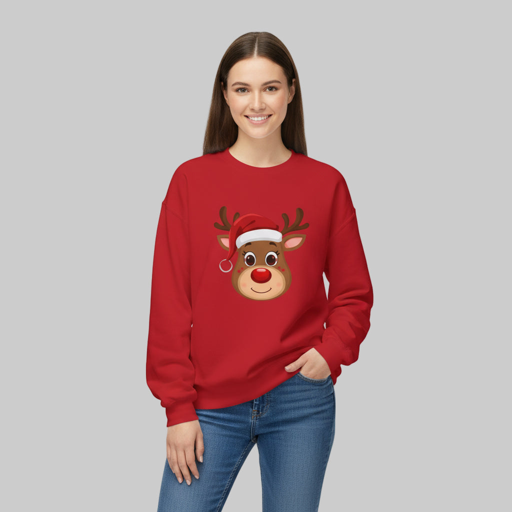 Cozy Christmas Unisex Reindeer Crewneck Sweatshirt