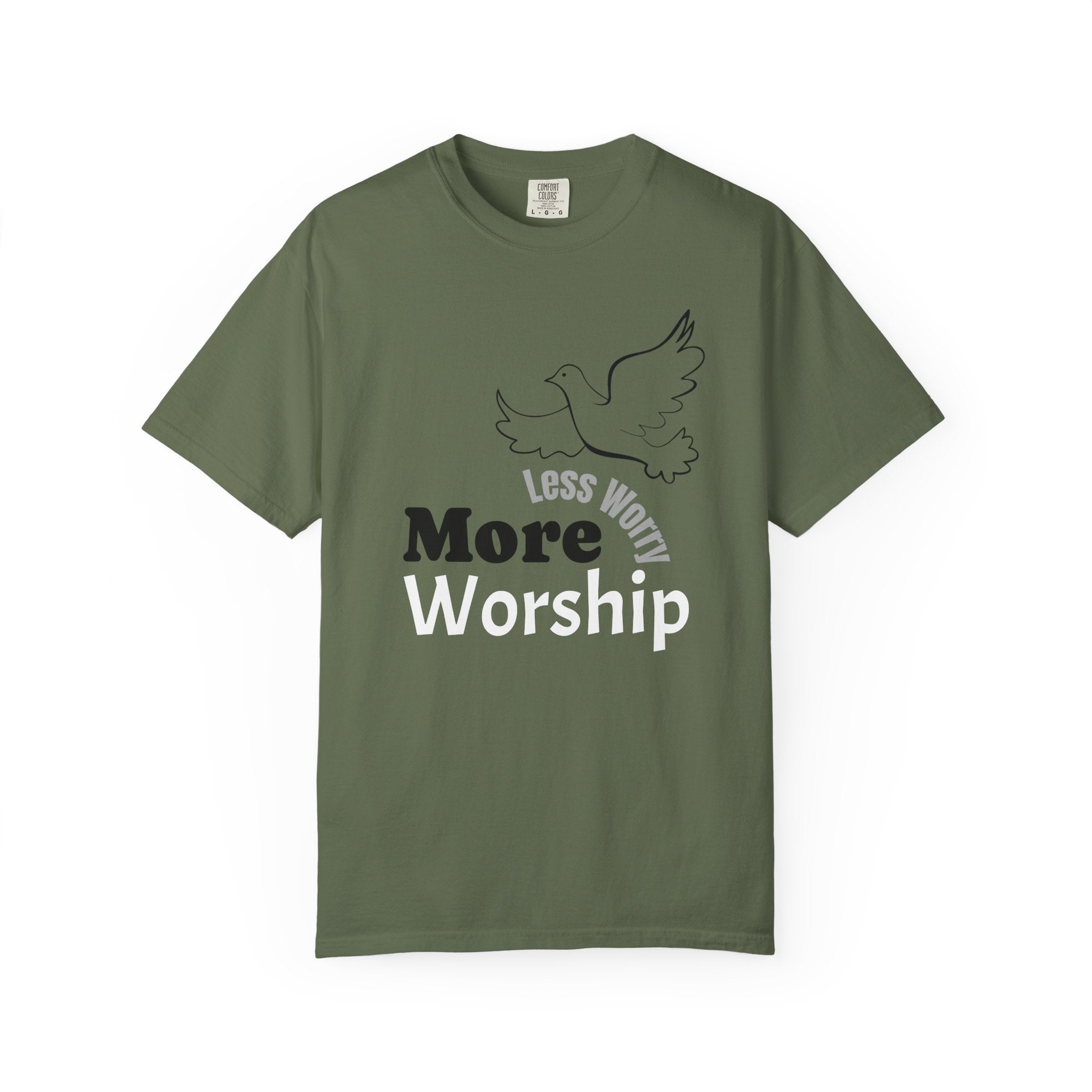 Less Worry More Worship Christian Shirt Faith Apparel