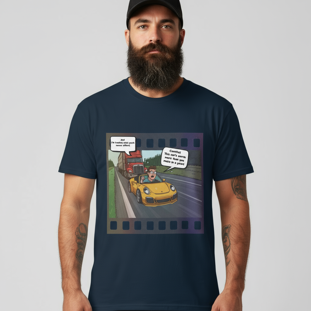 Funny Car Enthusiast T Shirt Unisex Garment Dyed Comfort Fit Casual Driving Tee For Car Lovers