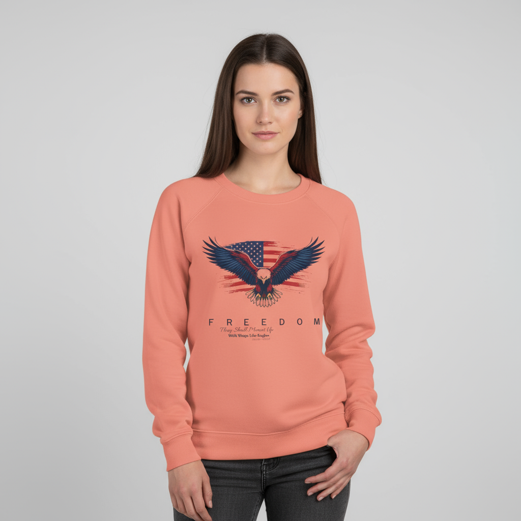 Freedom Eagle Sweatshirt Faith Apparel Inspirational Gift