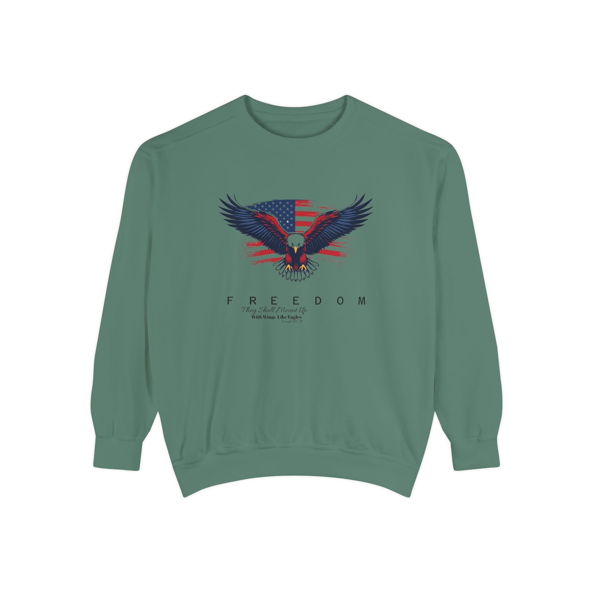 Freedom Eagle Sweatshirt Faith Apparel Inspirational Gift