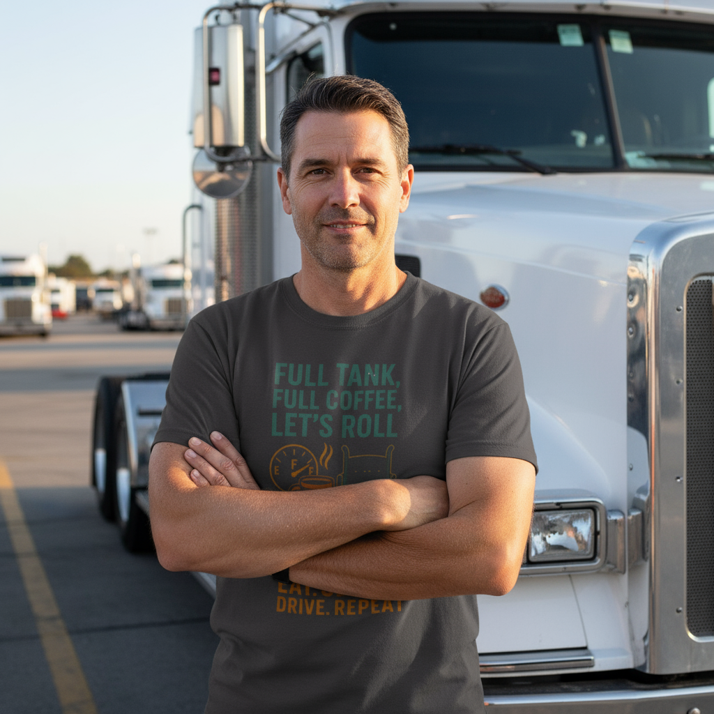 Driver Motivational Trucking Tee for Road Trip Lovers