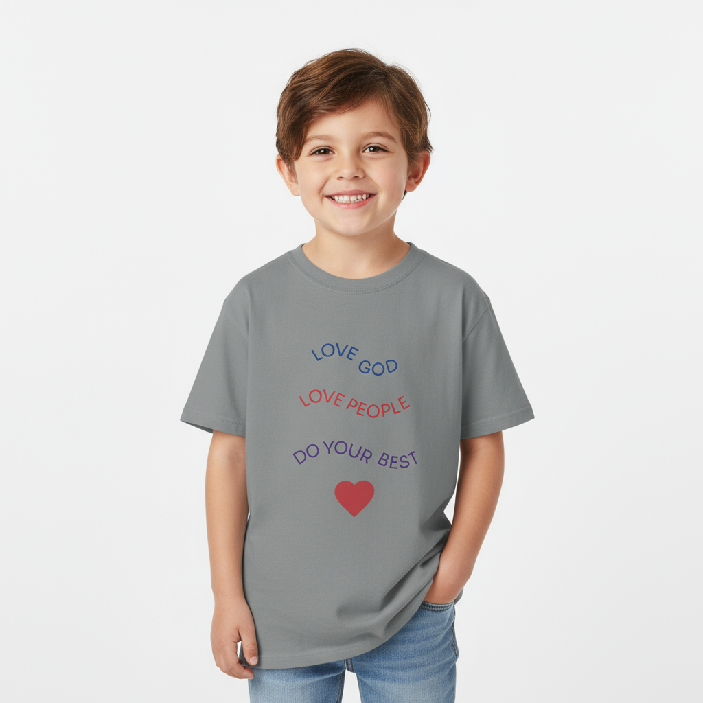 Christian Shirt For Kids Inspirational Gift Love God Best