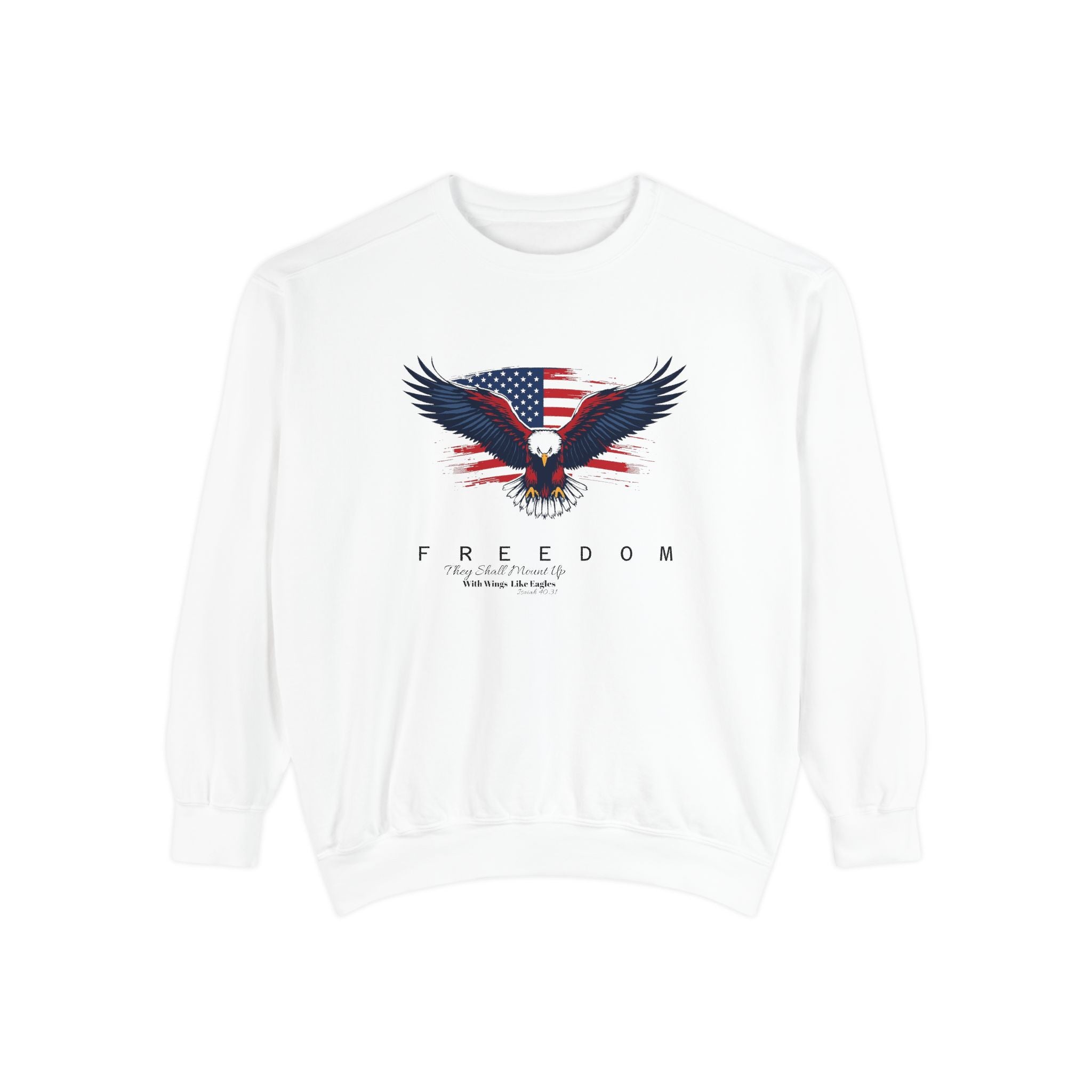 Freedom Eagle Sweatshirt Faith Apparel Inspirational Gift