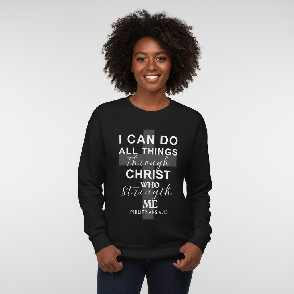 I Can Do All Things Through Christ Christian Sweatshirt