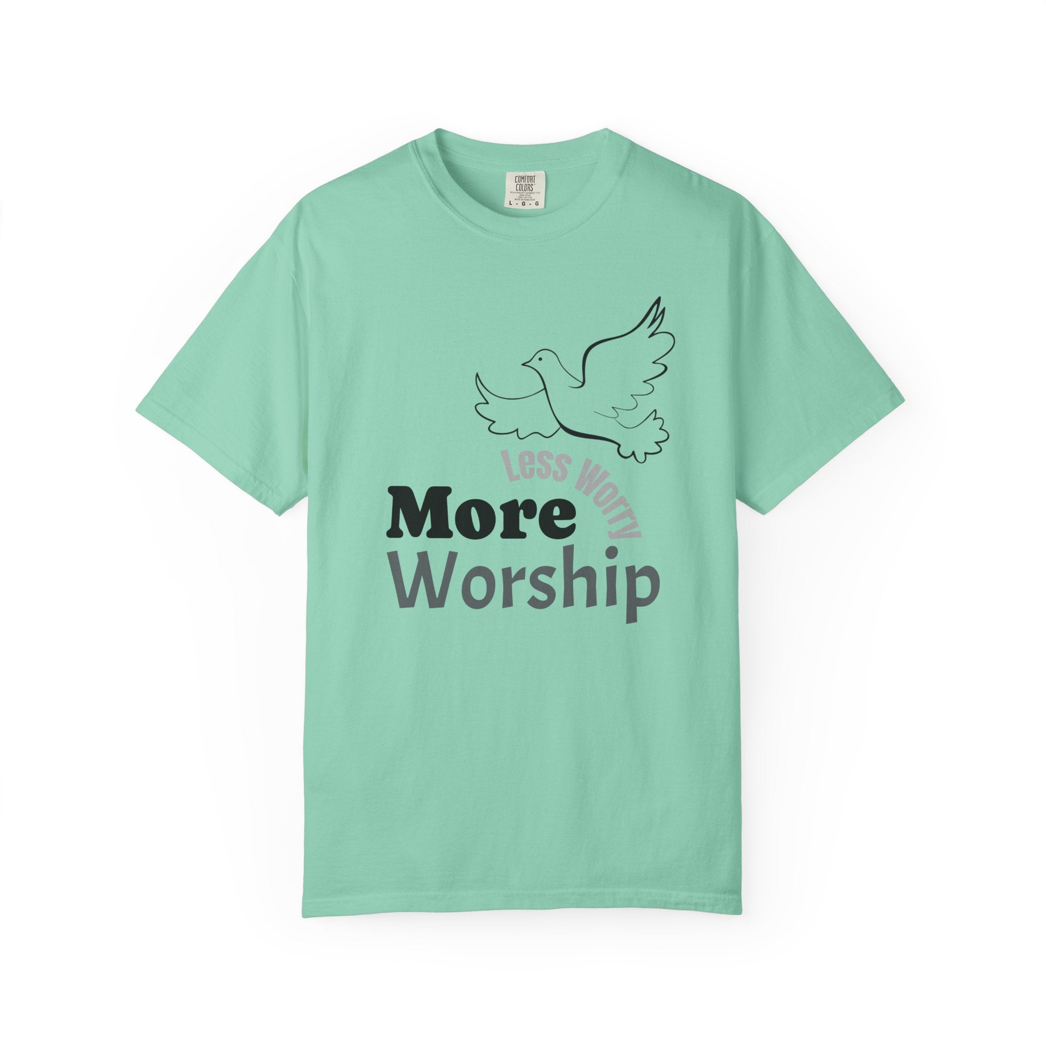 Less Worry More Worship Christian Shirt Faith Apparel