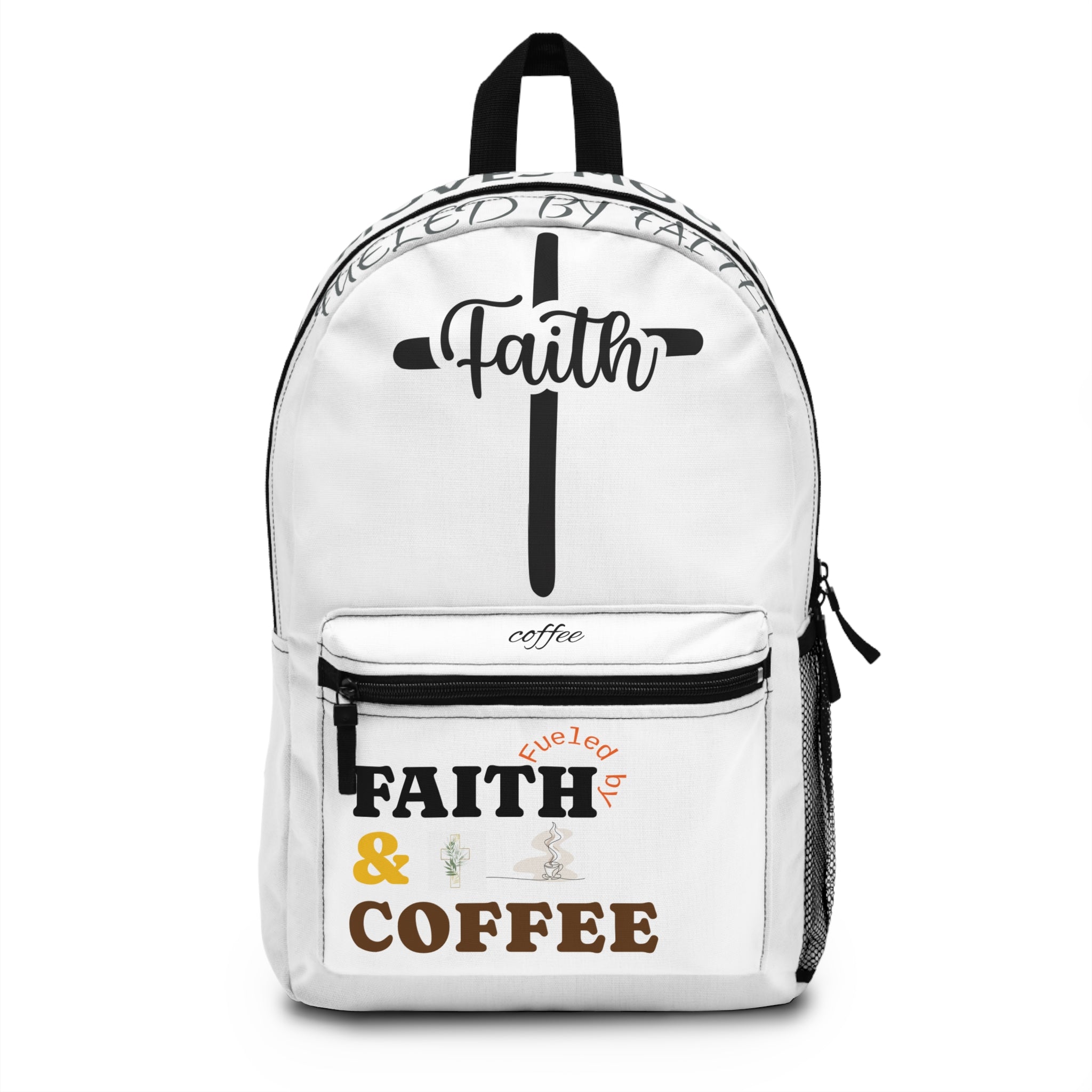 Faith And Coffee Backpack Inspirational Gift For Christians