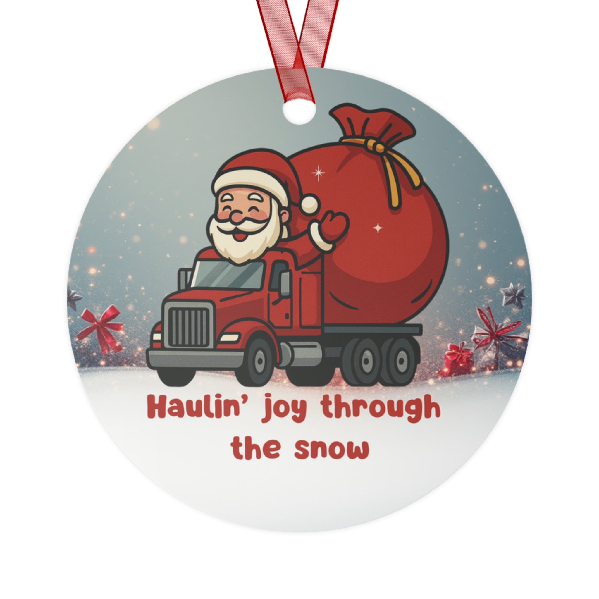 Santa Truck Ornament Christmas Decor Personalized Gift
