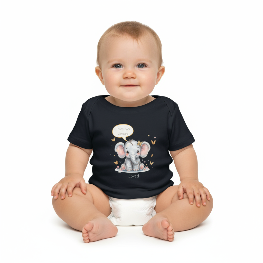 Christian Shirt Infant Elephant Inspirational Gift