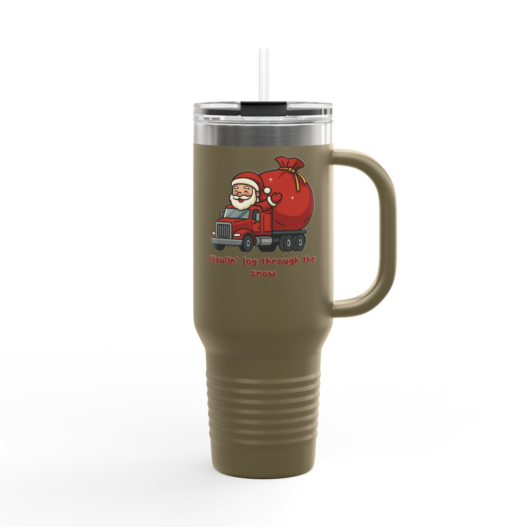 Festive 40oz Insulated Travel Mug for Holiday Cheer