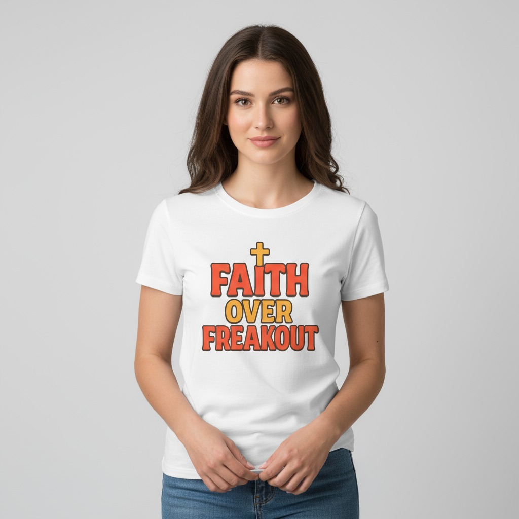 Faith Over Freakout Christian Shirt Inspirational Gift