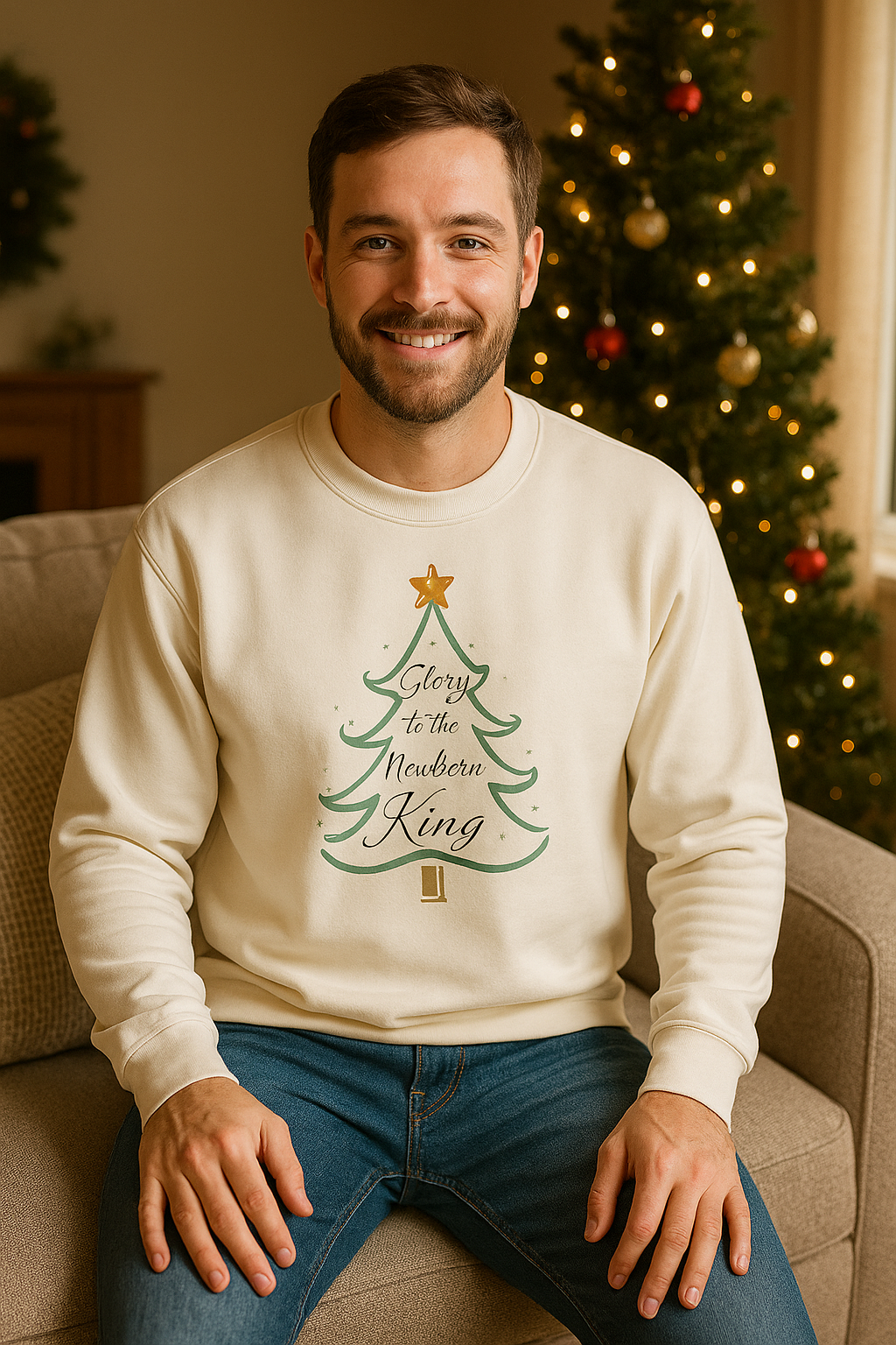 Christmas Glory Unisex Crewneck Sweatshirt Holiday Gift