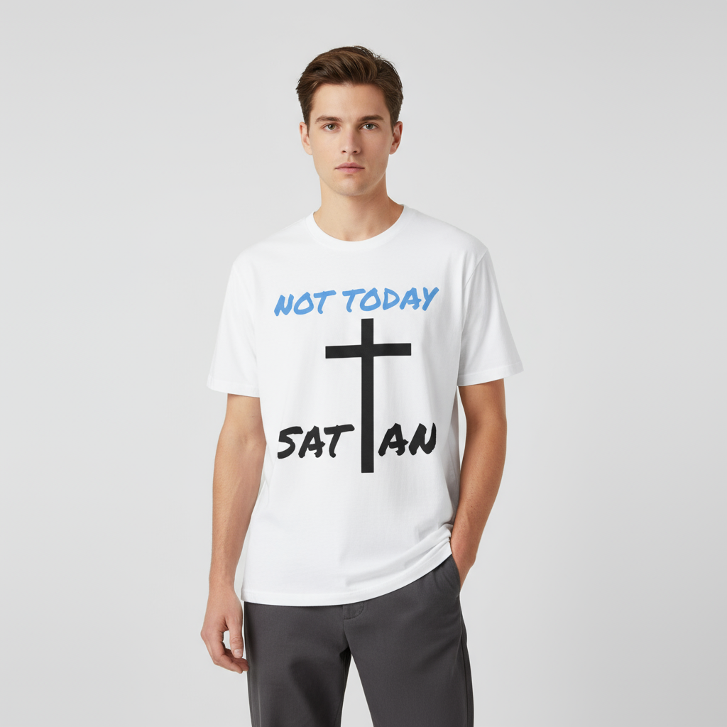 Christian Shirt Not Today Satan Tee For Faithful Style