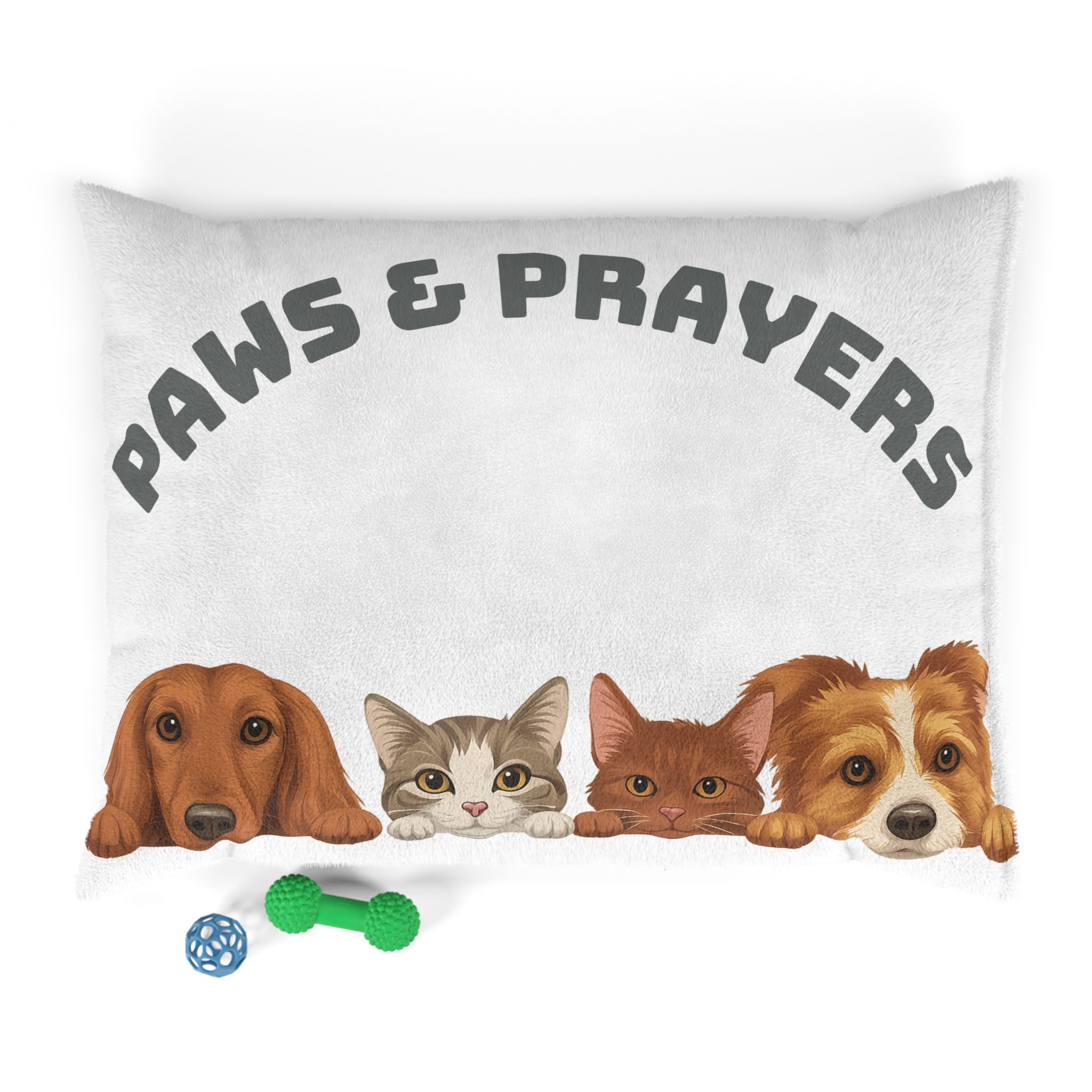 Paws and Prayers Cozy Pet Bed Inspirational Gift Today