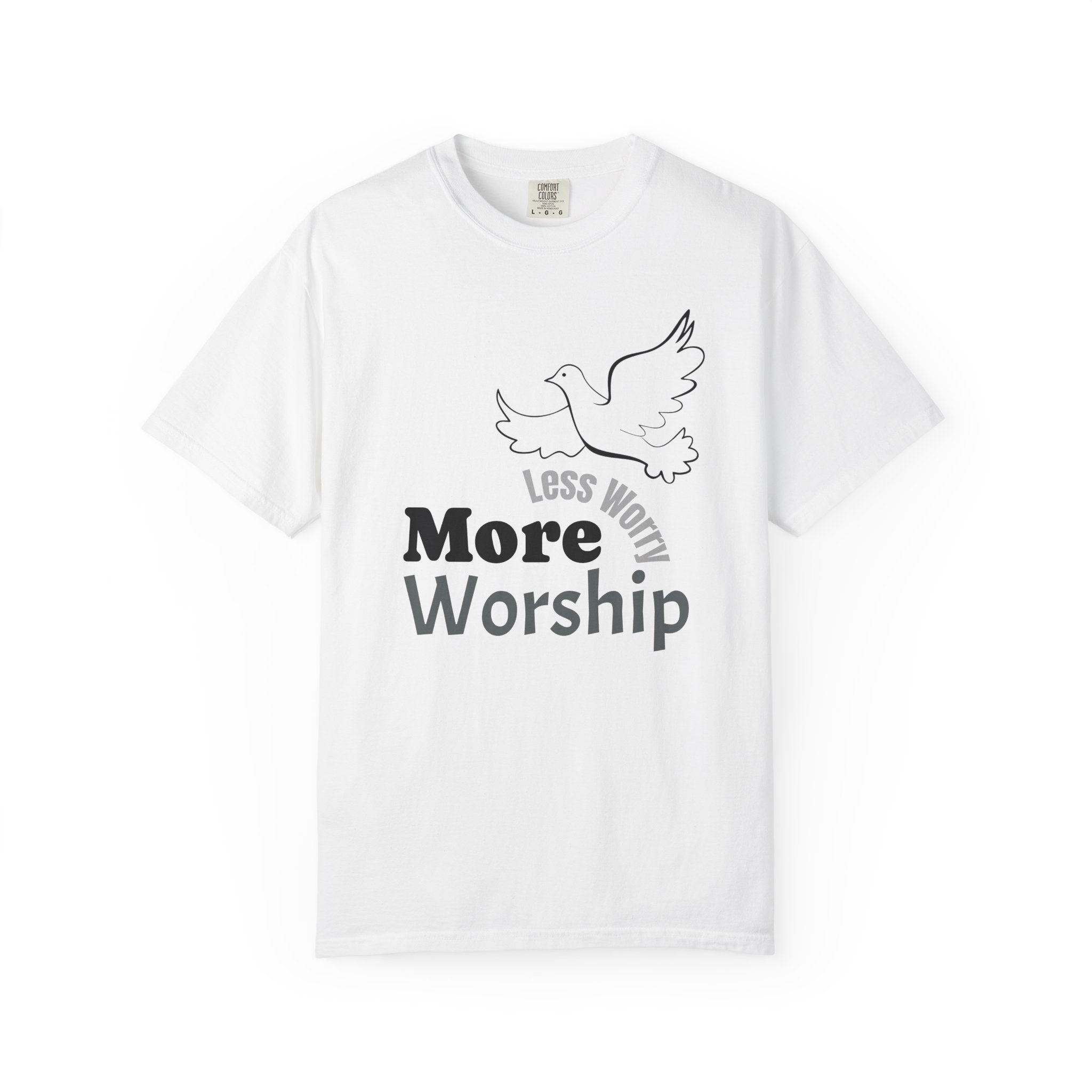 Less Worry More Worship Christian Shirt Faith Apparel