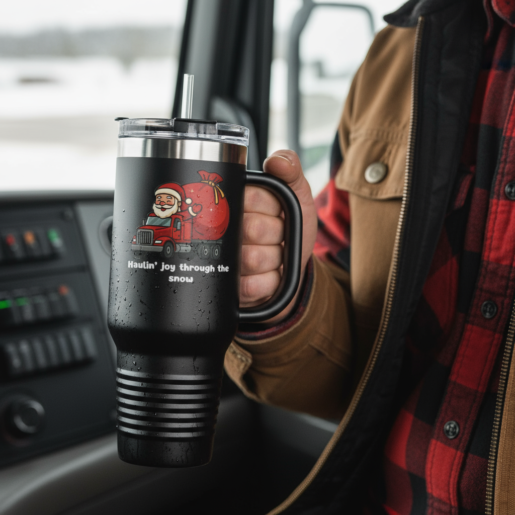 Festive 40oz Insulated Travel Mug for Holiday Cheer