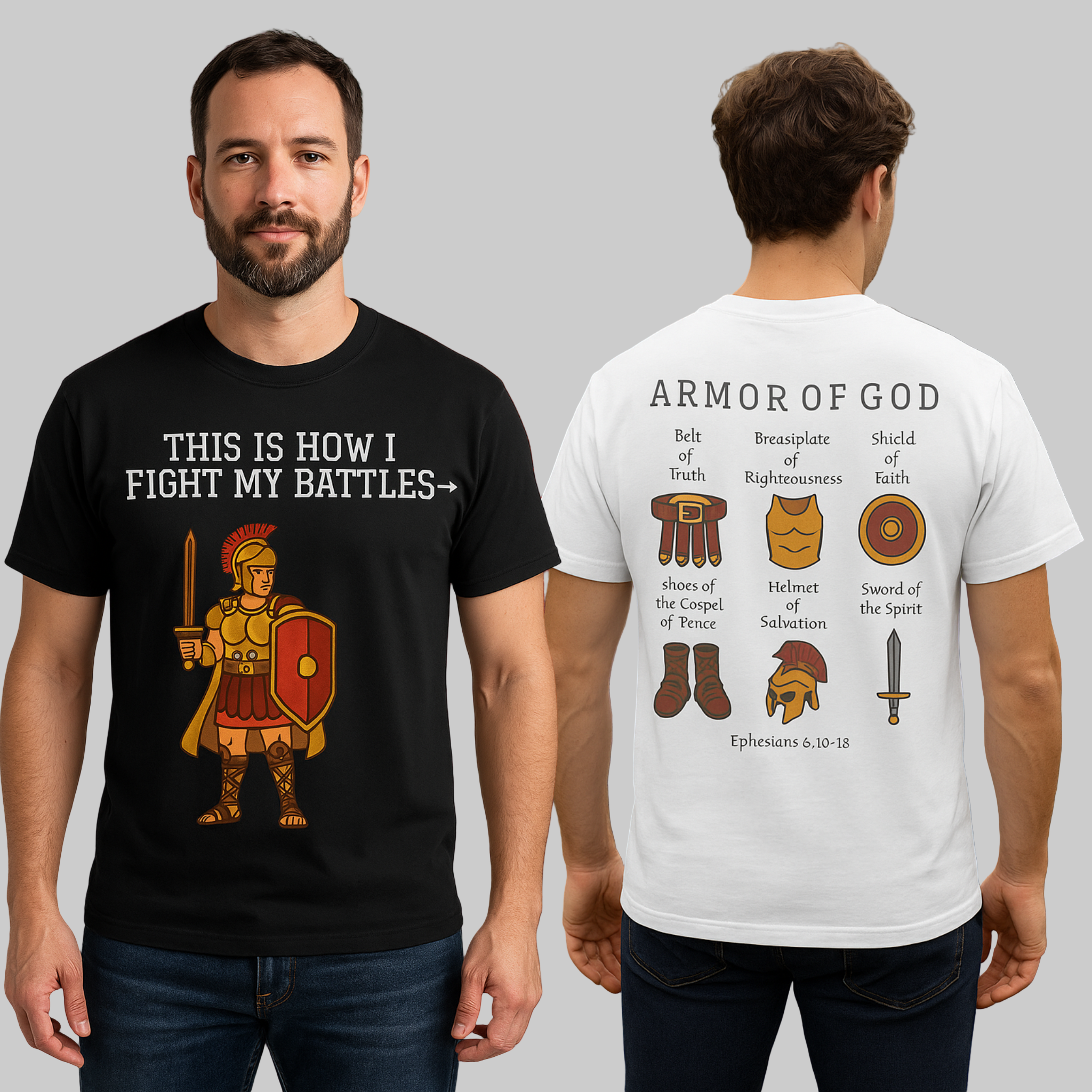 Christian Shirt Armor Of God Faith Through Strength